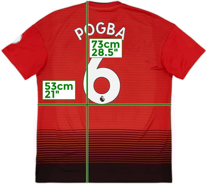 2018-19 Manchester United Home Shirt Pogba #6 - 7/10 - (M)