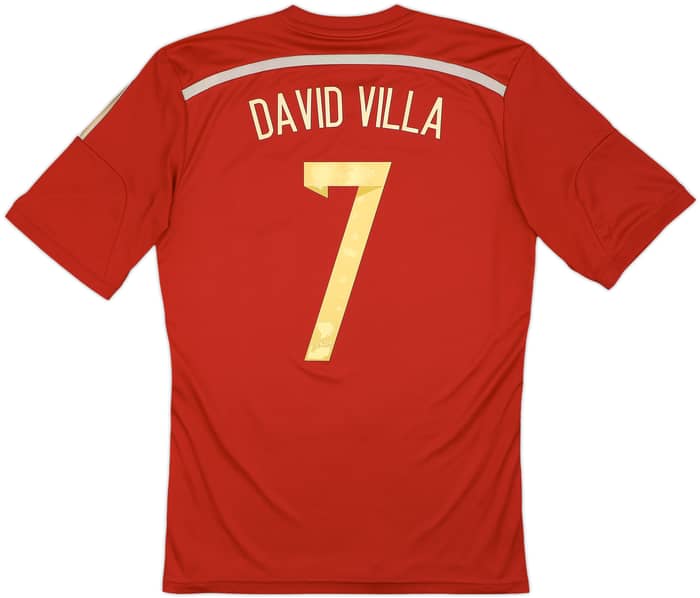 2013-15 Spain Home Shirt David Villa #7 - 7/10 - (M)