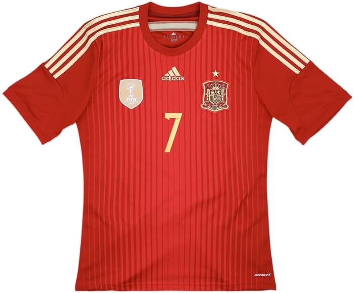 2013-15 Spain Home Shirt David Villa #7 - 7/10 - (M)