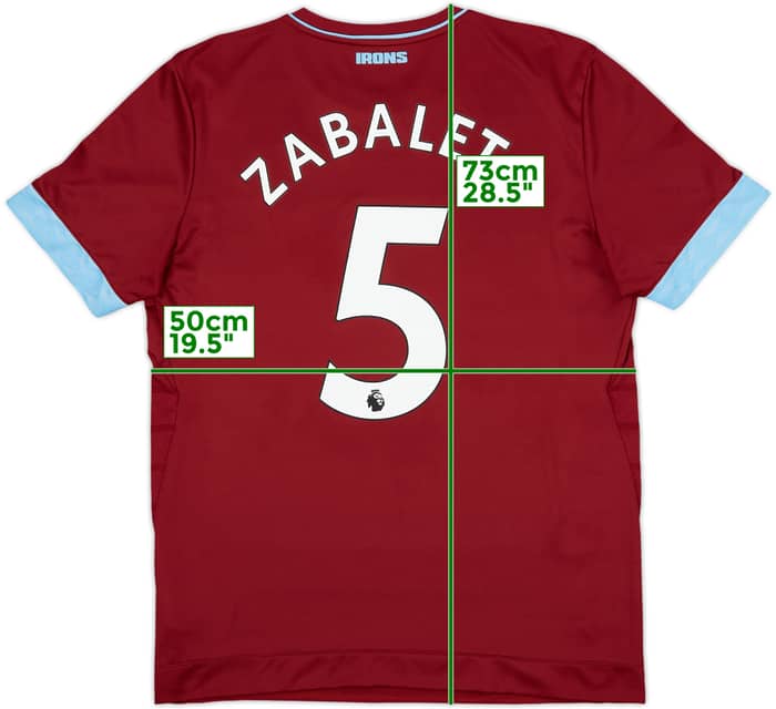 2018-19 West Ham Home Shirt Zabaleta #5 - 8/10 - (L)