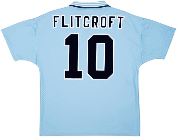 1995-97 Manchester City Home Shirt Flitcroft #10 - 5/10 - (L)