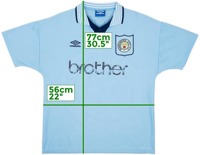 1995-97 Manchester City Home Shirt Flitcroft #10 - 5/10 - (L)