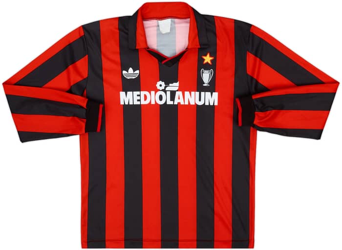 1990-91 AC Milan Home L/S Shirt #9 - 8/10 - (M)