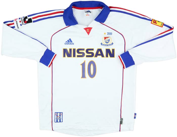 1999-01 Yokohama Marinos Away L/S Shirt #10 (Nakamura) - 8/10 - (M)