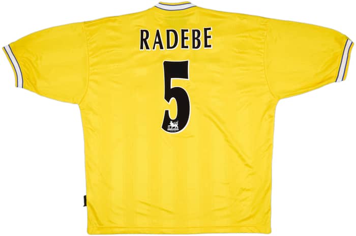 1996-99 Leeds United Away Shirt Radebe #5 - 8/10 - (XL)