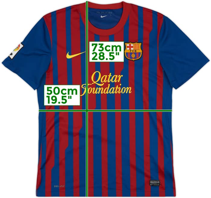 【予約受付中】 2011-12 (M) - 7/10 - #8 A.Iniesta Shirt Home Barcelona ウェア