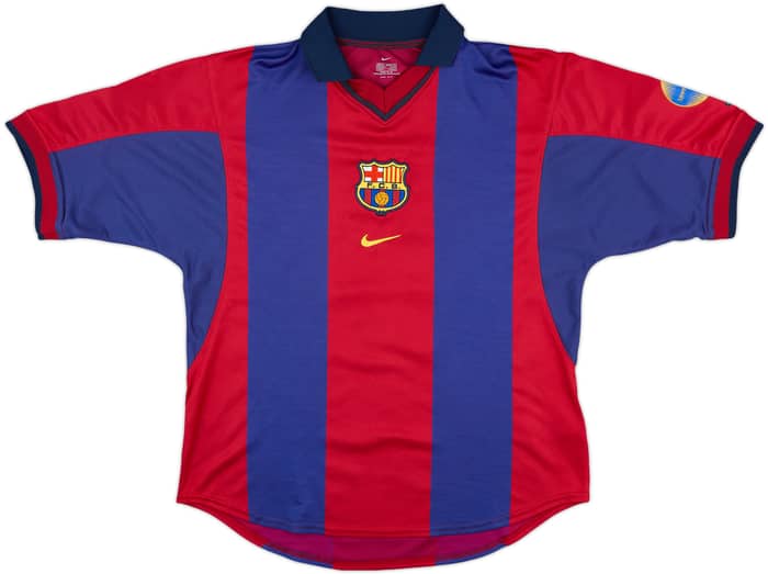2000-01 Barcelona Home Shirt Petit #17 - 7/10 - (M)