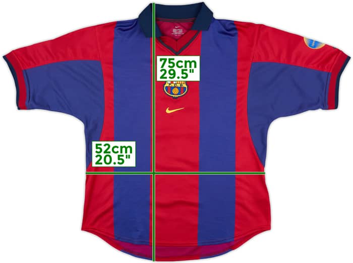 2000-01 Barcelona Home Shirt Petit #17 - 7/10 - (M)
