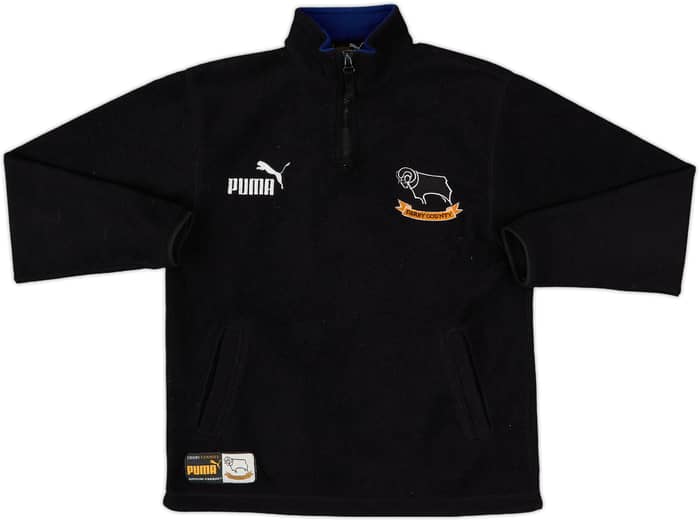 2000-01 Derby County Puma 1/4 Zip Fleece Sweat Top - 8/10 - (M.Boys)