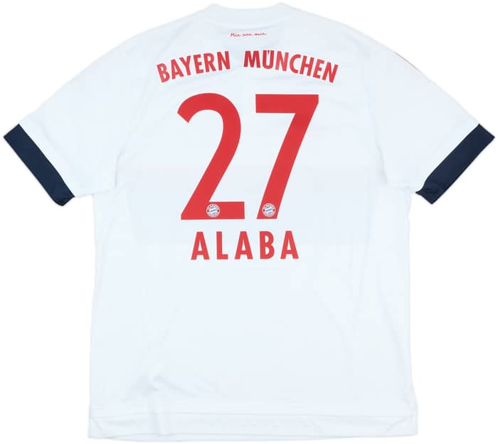2015-16 Bayern Munich Away Shirt Alaba #27 - 6/10 - (XL)