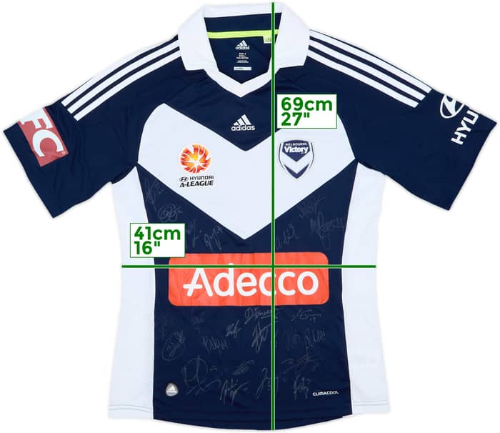 2011-12 Melbourne Victory Signed Home Shirt - 7/10 - (S)