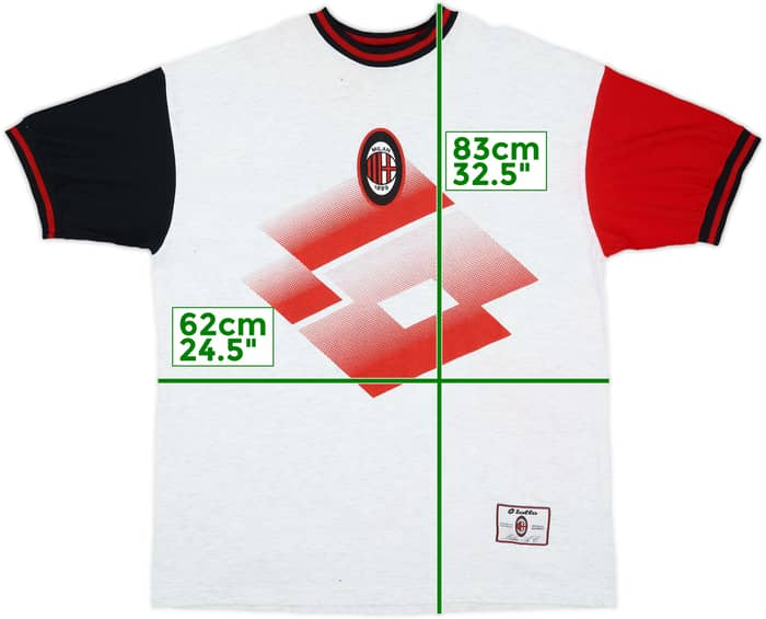 1994-95 AC Milan Lotto Cotton Tee - 4/10 - (XXL)