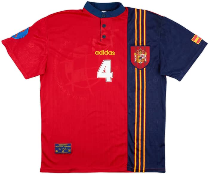 1996-98 Spain U-18 Match Issue Home Shirt #4