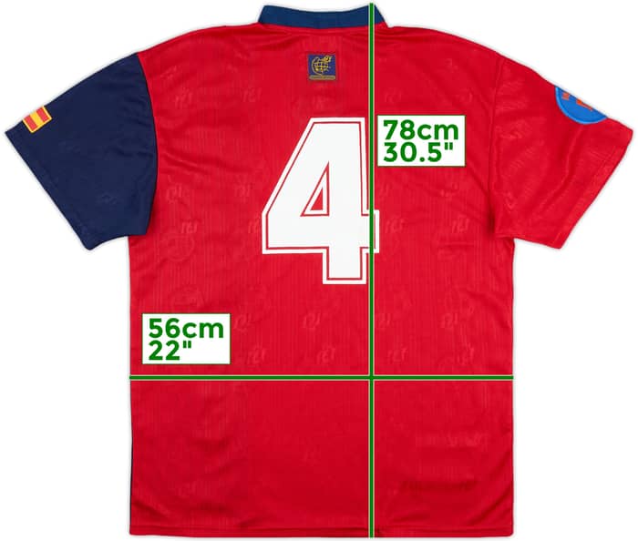 1996-98 Spain U-18 Match Issue Home Shirt #4