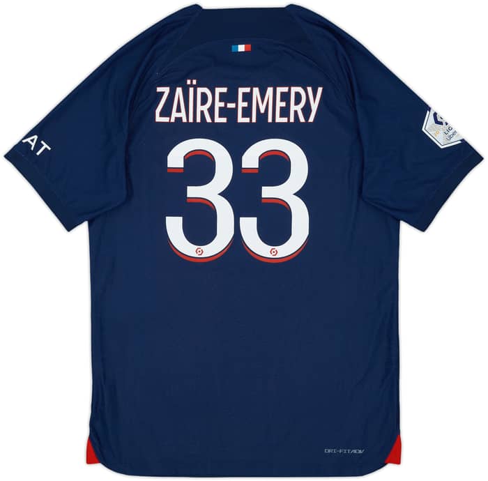 2023-24 Paris Saint-Germain Authentic Home Shirt Zaire-Emery #33 - 7/10 - (M)