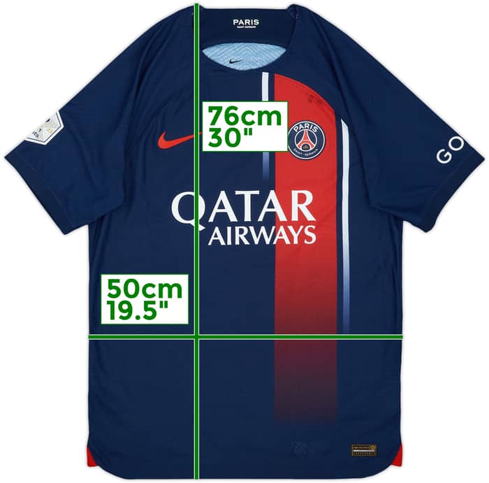 2023-24 Paris Saint-Germain Authentic Home Shirt Zaire-Emery #33 - 7/10 - (M)