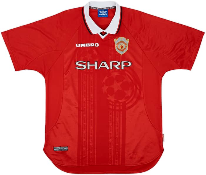 1997-00 Manchester United CL Shirt Scholes #18 - 8/10 - (XL)