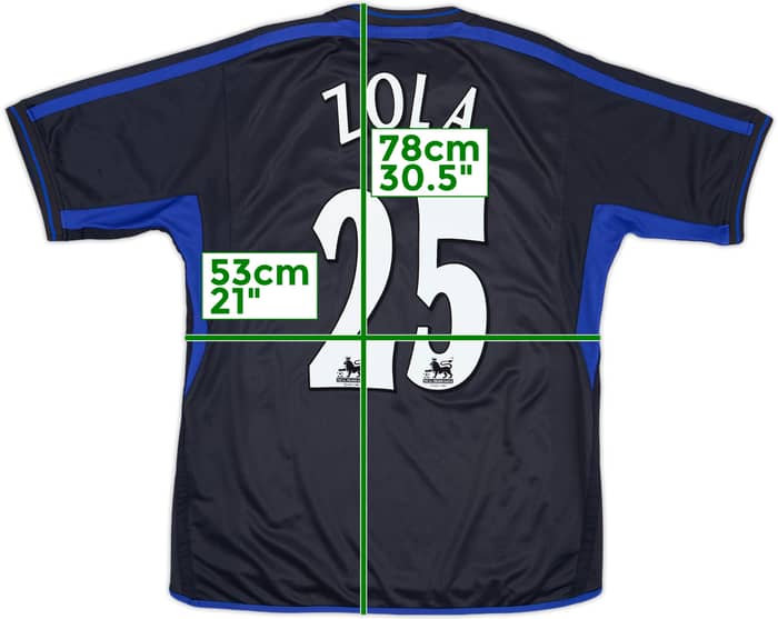2002-04 Chelsea Away Shirt Zola #25 - 6/10 - (L)