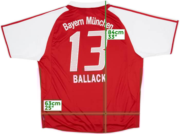 2003-04 Bayern Munich Home Shirt Ballack #13 - 8/10 - (XXL)