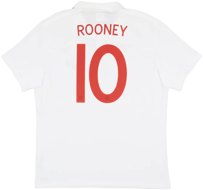 2010-11 England 'World Cup South Africa 2010' Home Shirt Rooney #10 - 8/10 - (L)