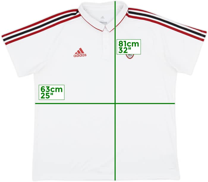 2017-18 AC Milan adidas Polo Shirt - 9/10 - (XXL)