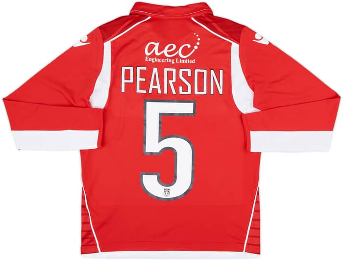 2017-18 Wrexham Home L/S Shirt Pearson #5 - 7/10 - (XS)