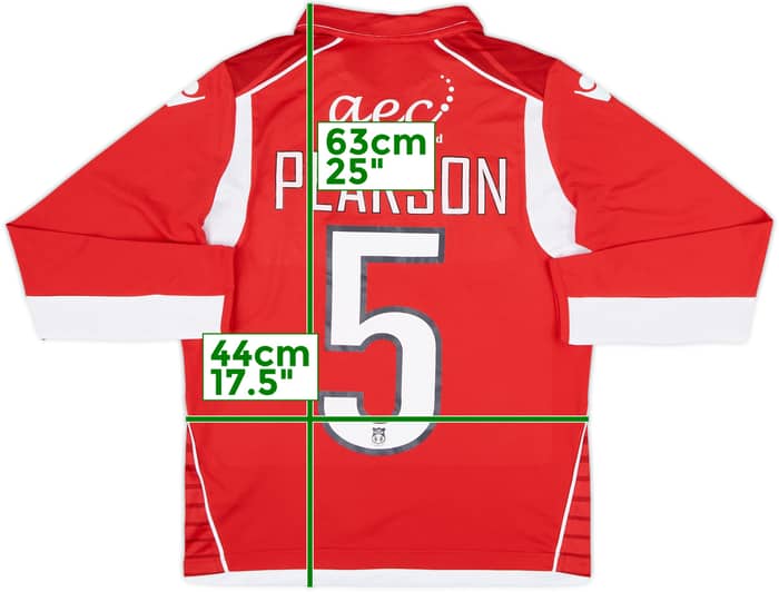 2017-18 Wrexham Home L/S Shirt Pearson #5 - 7/10 - (XS)