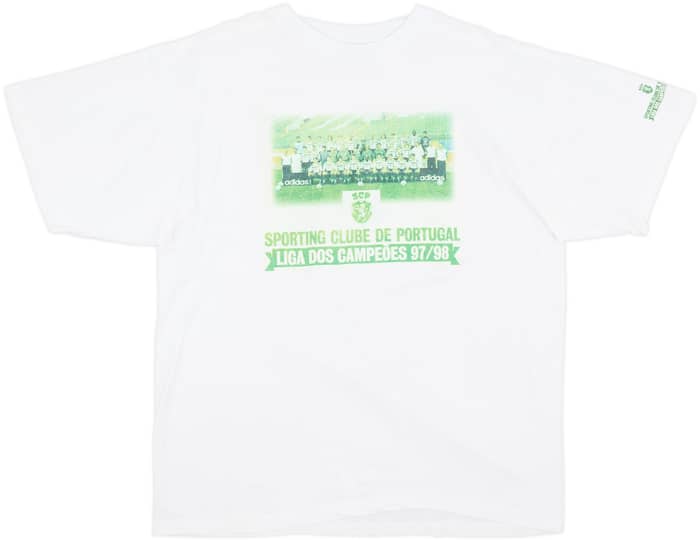 1997-98 Sporting CP 'Liga Dos Campeoes' Graphic Tee - 7/10 - (XXL)