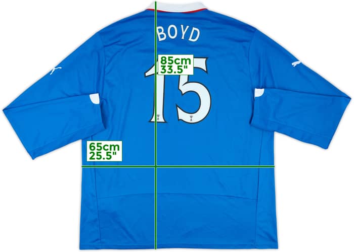 2014-15 Rangers Home L/S Shirt Boyd #15 - 9/10 - (3XL)