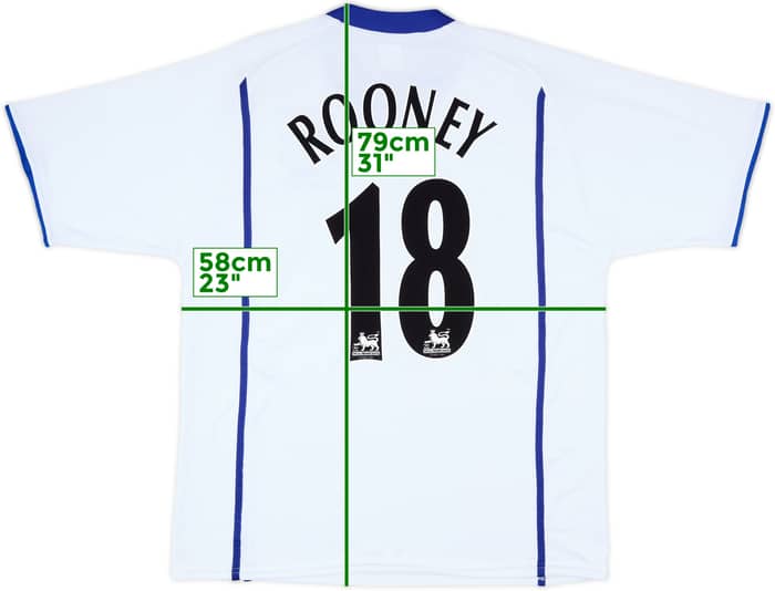 2002-03 Everton Away Shirt Rooney #18 - 8/10 - (XL)