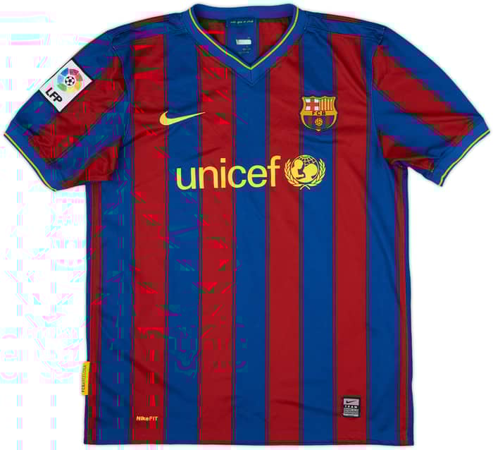 2009-10 Barcelona Home Shirt Xavi #6 - 6/10 - (XL.Boys)
