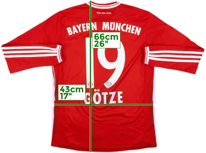 2013-14 Bayern Munich Home L/S Shirt Gotze #19 - 9/10 - (L.Boys)