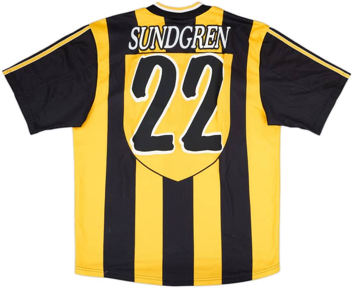 1998-99 Real Zaragoza Away Shirt Sundgren #22 - 6/10 - (L)