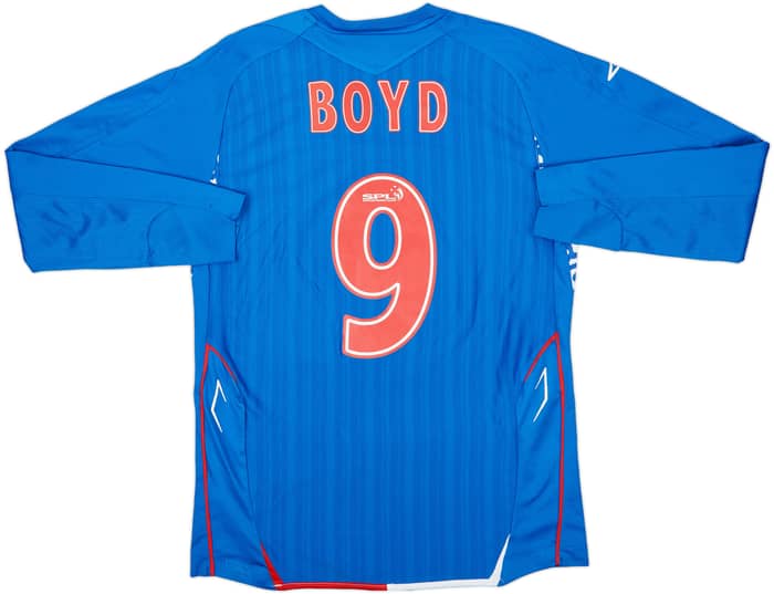 2007-08 Rangers Home L/S Shirt Boyd #9 - 5/10 - (S)
