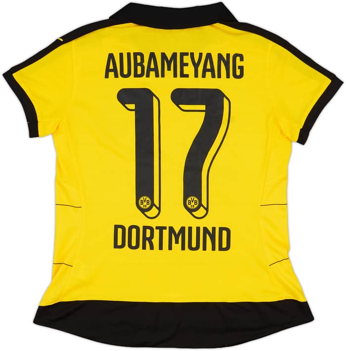 2015-16 Borussia Dortmund Home Shirt Aubameyang #17 - 8/10 - (Women's L)