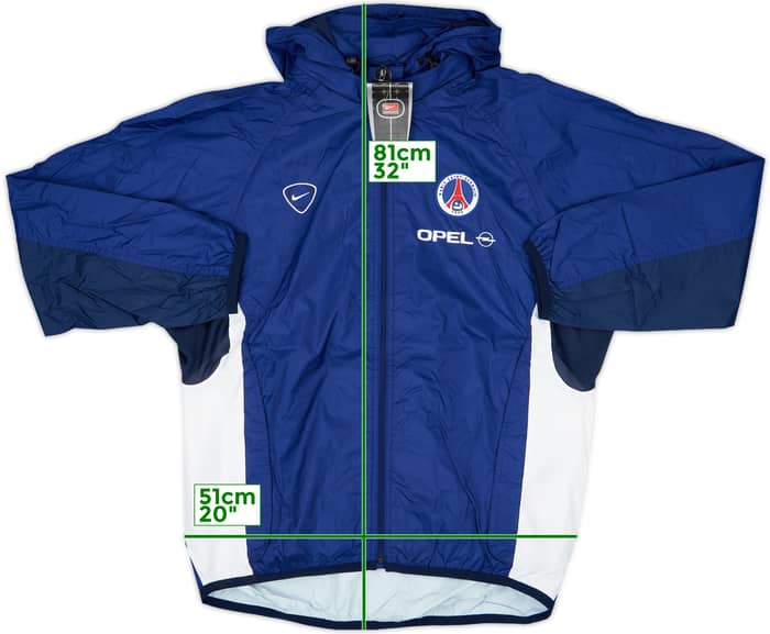 2000-01 Paris Saint-Germain Player Issue Nike Hooded Rain Jacket (S)
