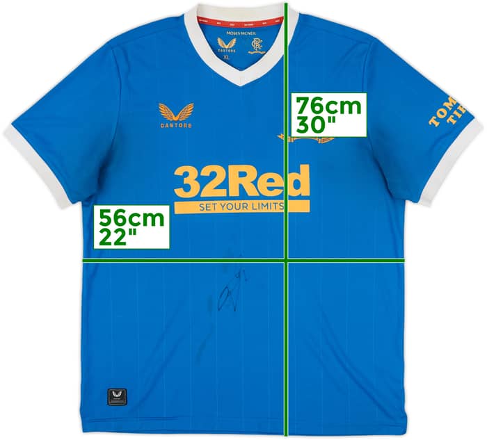 2021-22 Rangers Signed Home Shirt - 4/10 - (XL)