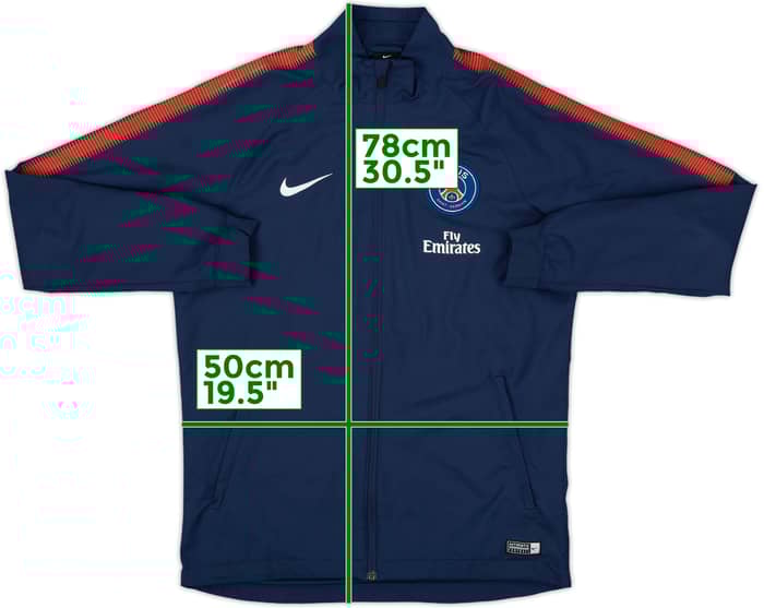 2017-18 Paris Saint-Germain Nike Track Jacket - 8/10 - (M)