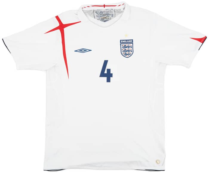 2005-07 England Home Shirt Gerrard #4 - 6/10 - (L)