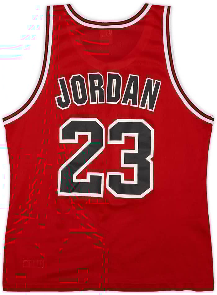 1995-98 Chicago Bulls Jordan #23 Champion Away Jersey - 6/10 - (L)