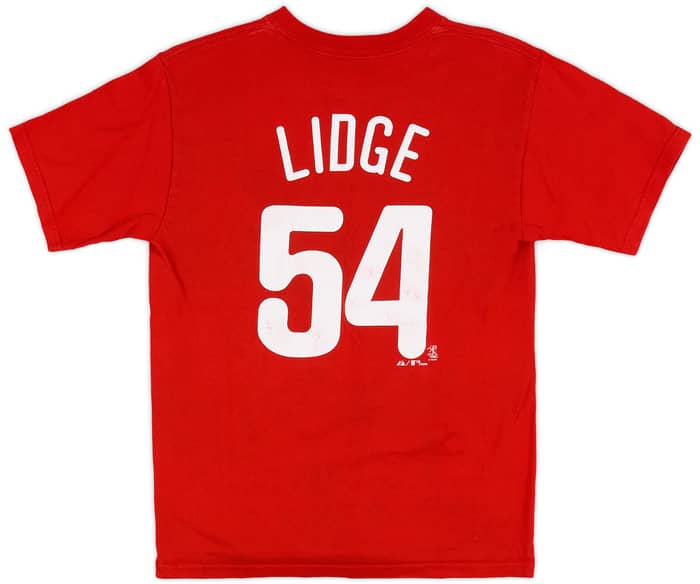 2008 Philadelphia Phillies Lidge #54 Majestic Tee - 6/10 - (L.Boys)