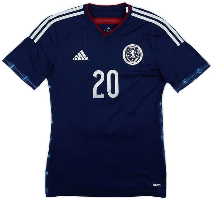 2014-15 Scotland Player Issue Home L/S Shirt #20 - 10/10 - (S)