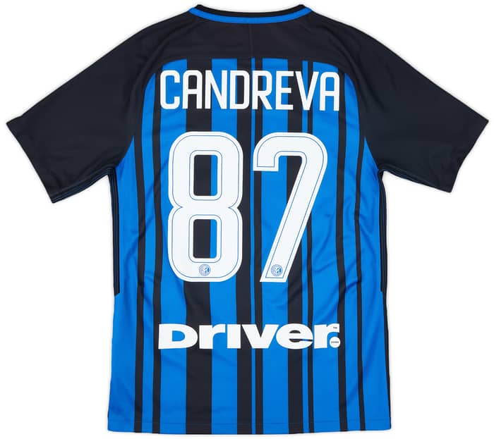 2017-18 Inter Milan Home Shirt Candreva #87 - 8/10 - (S)