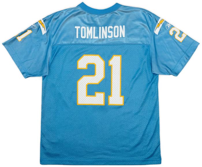 2005-06 San Diego Chargers Tomlinson #21 Reebok Replica Alternate Jersey - 8/10 - (XL.Boys)