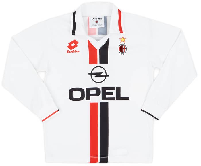 1995-96 AC Milan Basic Away L/S Shirt - 8/10 - (M.Boys)