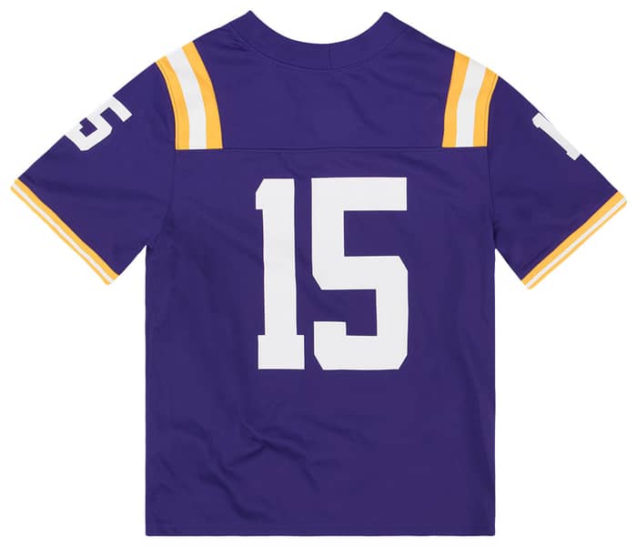 2017-18 LSU Tigers Brennan #15 Nike Jersey (Away) Y