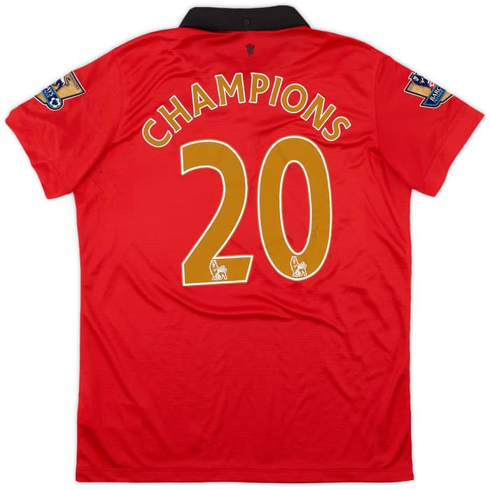 2013-14 Manchester United Home Shirt Champions #20 - 9/10 - (XL.Boys)