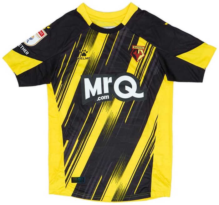 2023-24 Watford Match Issue Home Shirt Dennis #25