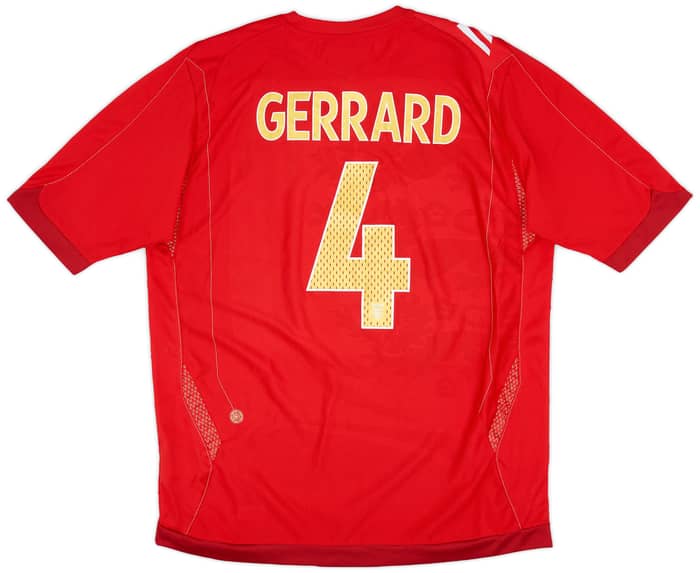 2006-08 England Away Shirt Gerrard #4 - 8/10 - (L)