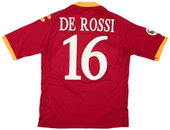 2009-10 Roma Home Shirt De Rossi #16 - 7/10 - (M)
